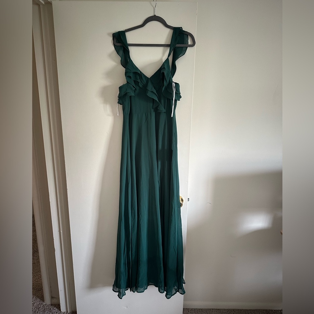 Lulu's Dark Green Maxi Dress